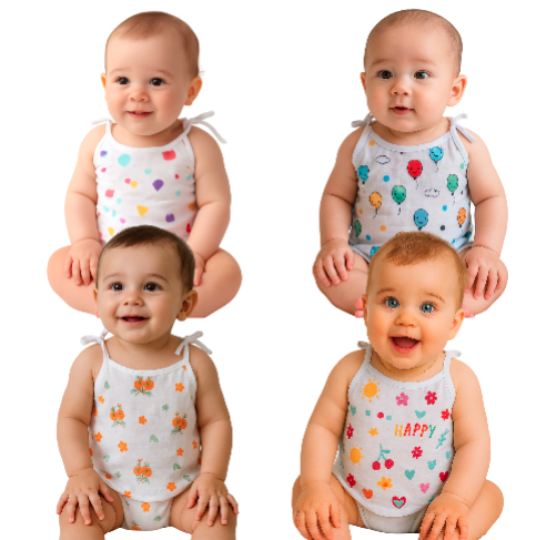Soft Cotton Summer Jabla ( pack of 4 )