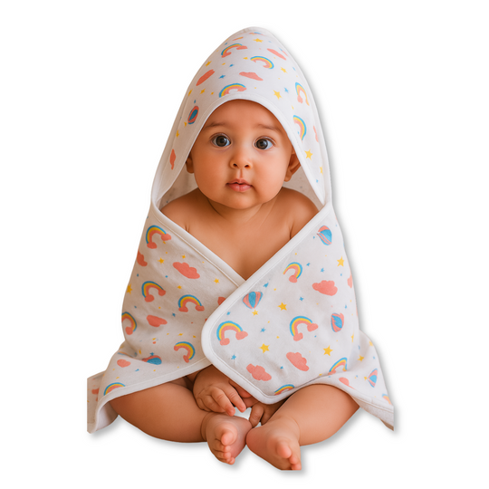 Baby Hooded Muslin Towel ( pack of 1 )