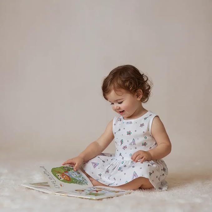 Button Frock for Baby Girls