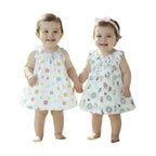 Baby Girl Cotton Muslin Frock - Cute Print ( Pack of 2 )