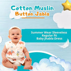 Muslin Cotton Printed Jhabla for Kids( Button Jhabla) ( Pack of 3 )