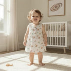Baby Girl Cotton Muslin Frock - Cute Print ( Pack of 1 )