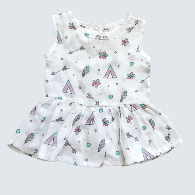 Button Frock for Baby Girls