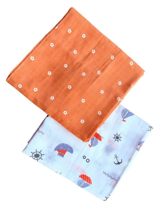 Quick-Dry Muslin Baby Towel ( Pack of 2 )