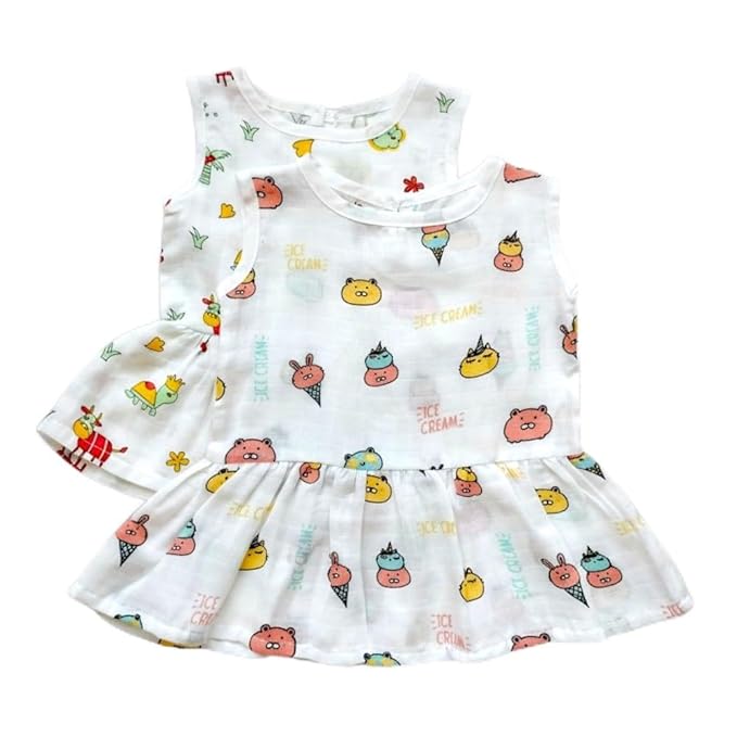 Button Frock for Baby Girls PO2