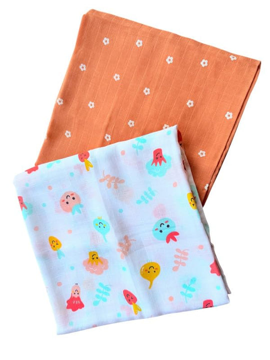 Quick-Dry Muslin Baby Towel ( Pack of 2 )