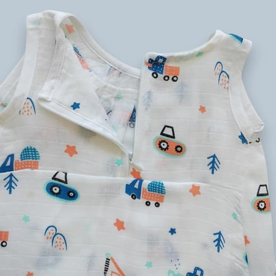 Baby Girl Cotton Muslin Frock - Cute Print ( Pack of 2 )