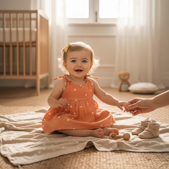 Muslin Cotton Frock Knot for Baby Girl
