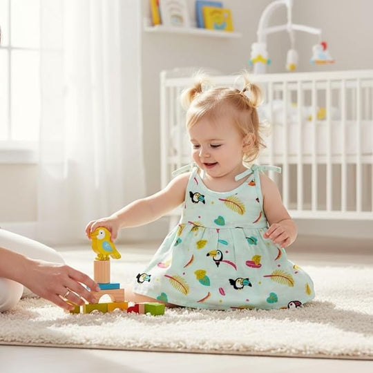 Muslin Cotton Frock Knot for Baby Girl