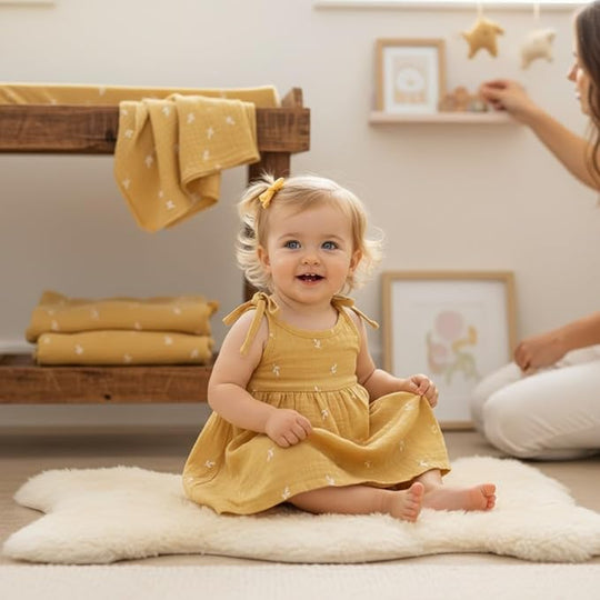 Baby Girl Muslin Cotton Knot Frock ( Pack of 2 )