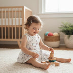 Cotton Muslin Button Frock for New Born Baby Girls