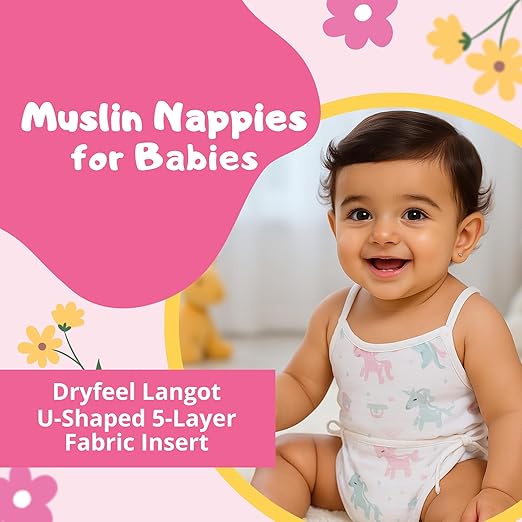 Breathable Baby Muslin Langot (Pack of 4)