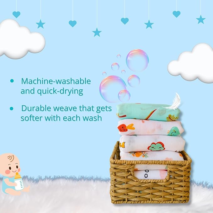 100% Cotton Muslin Baby Swaddle Set PO2