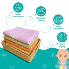 Quick-Dry Muslin Baby Towel (Pack of 3 )