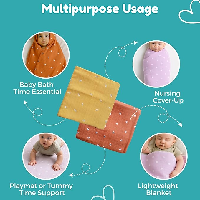 2-Layer Muslin Cotton Baby Bath Towel PO1