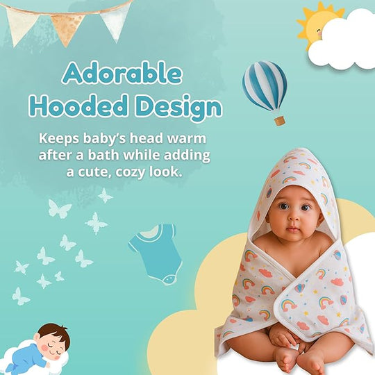 Baby Hooded Muslin Towel ( pack of 1 )