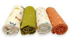 100% Cotton Muslin Baby Swaddle Set ( Pack of 2 )