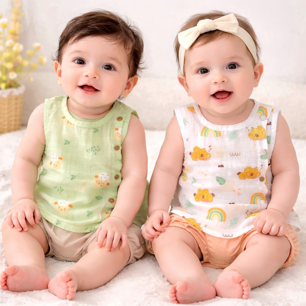 Unisex Muslin Cotton Dyed Jhablas
