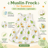 Muslin Cotton Frock for Baby Girls