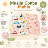Unisex Muslin Cotton Dyed Jhablas