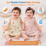 Baby Girl Muslin Cotton Knot Frock