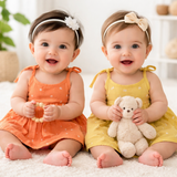 Dyed Muslin Knot Style Baby Girls Frock