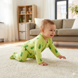 Organic Cotton Unisex Footed Baby Romper (Color - Yellow)