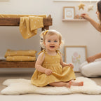 Dyed Print Knot Style Baby Girls Frock PO3