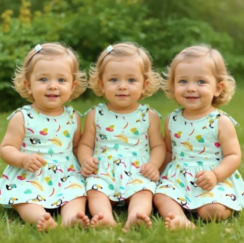 Baby Girl Muslin Cotton Knot Frock ( Pack of 3 )