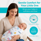 100% Cotton Muslin Baby Swaddle Set ( Pack of 3 )
