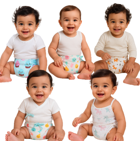 Breathable Baby Muslin Langot ( Pack of 5)