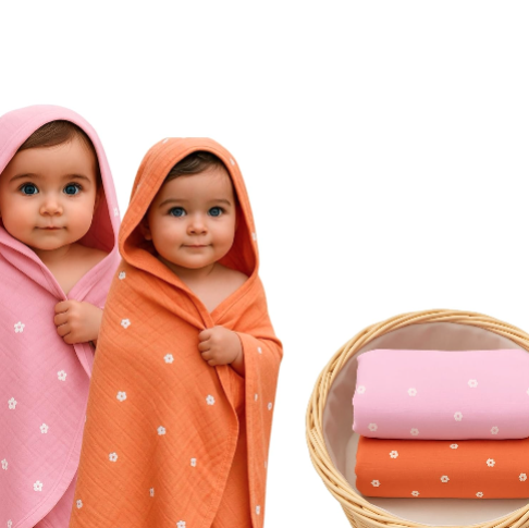 100% Muslin Cotton Baby Bath Towel PO2
