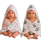 Baby Hooded Muslin Towel ( pack of 2 )