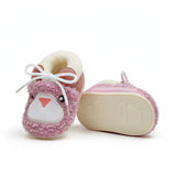 Pink Lamb Baby Booties
