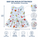 Muslin Cotton Button Frock for Baby Girls