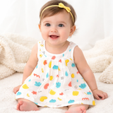 Baby Girl Muslin Frock with Soft Back Zip