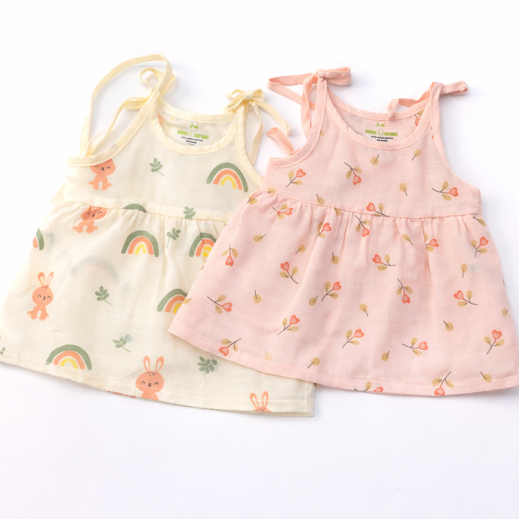 Baby Girl Muslin Cotton Knot Frock