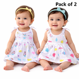 Muslin Cotton Baby Girl Knot Frock