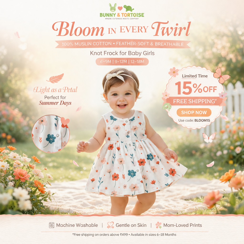 Muslin Cotton Frock for Baby Girls