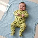 Organic Cotton Unisex Footed Baby Romper (Color - Mustard Yellow )